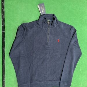 Ralph Lauren Men's Blue Quarter-Zip Sweater
